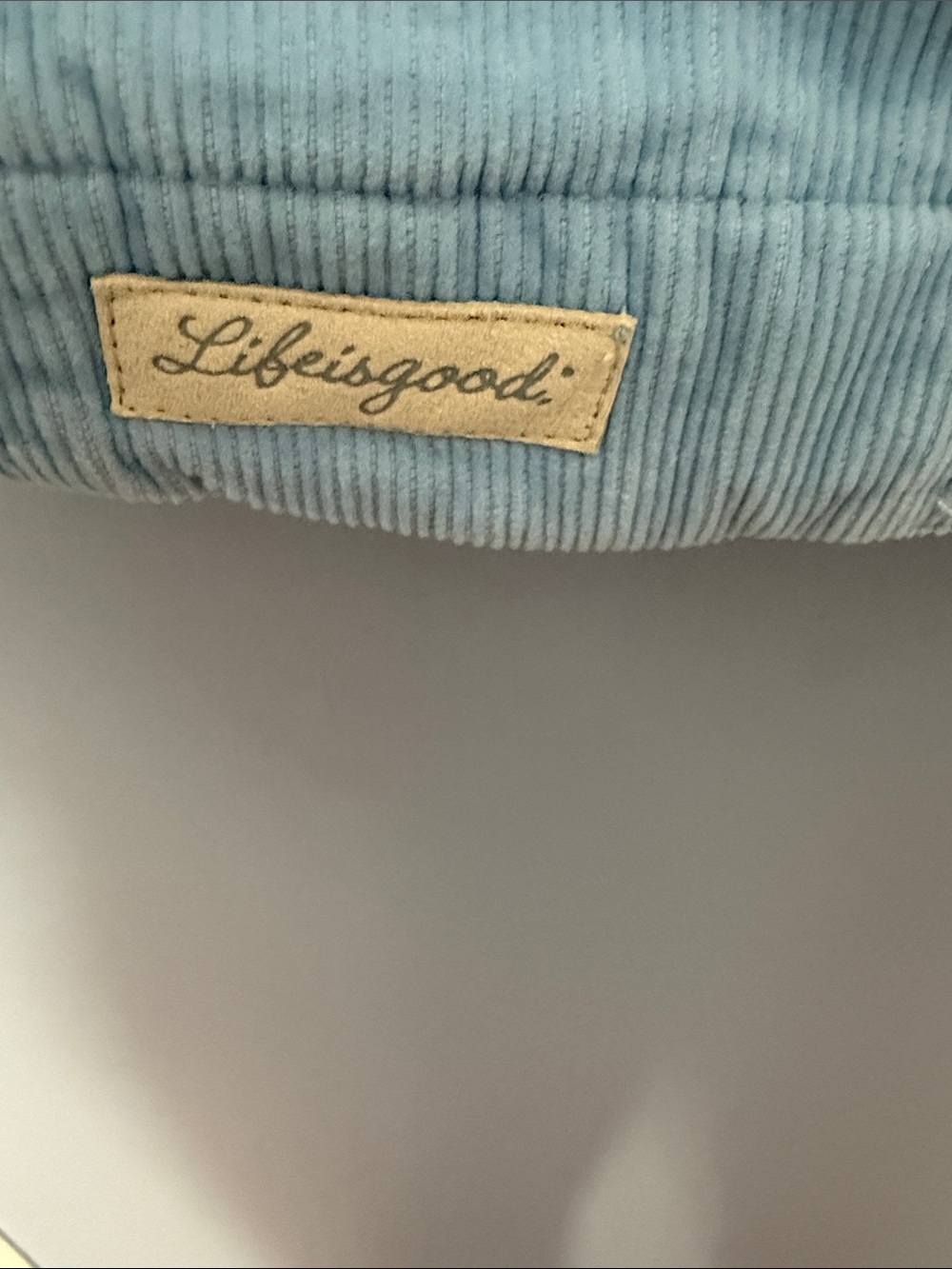 Life is Good Corduroy Button-Down Jacket Light Blue Large - Picture 3 of 9